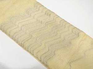 アンティーク　紗　よろけ横段模様織り出し袋帯（材料）